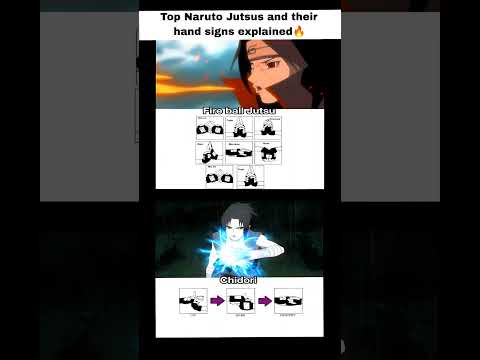 Fireball Jutsu & Chidori Hand Signs Tutorial ⚡😲 #naruto #anime #narutoshippuden #itachi #sasuke