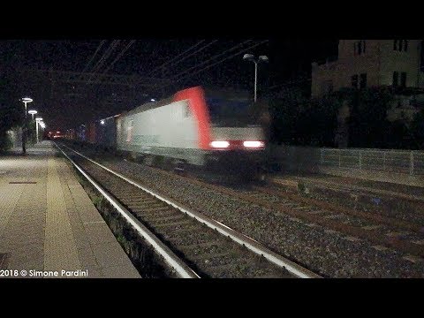Caimano, tigre ed E483 MIR: 3 merci notturni a Navacchio! (Linea Firenze-Pisa)