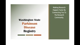 Washington State Parkinson Disease Registry (WPDR)