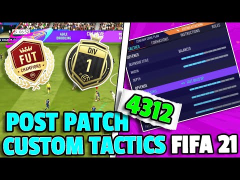 FIFA 21 PRO PLAYER POST PATCH 4312 CUSTOM TACTICS & PLAYER INSTRUCTIONS | META FUT 21 BEST FORMATION