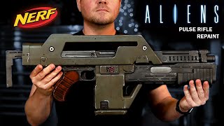 How to Repaint a Nerf Aliens M41A Pulse Rifle from Hasbro - Colonial Marines Cosplay Alien Earth