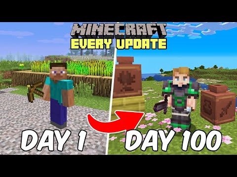 Surviving 100 Days in Daily-Updating Minecraft!