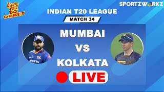 🔴LIVE MI vs KKR | Mumbai vs Kolkata | Indian T20 League | Jaane Bhi Do Cricket