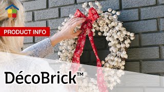 Hang a holiday wreath on brick walls with no damage using DécoBrick™