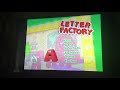 Opening To LeapFrog Letter Factory 2003 DVD