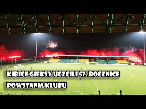 Kibice GieKSy uczcili 57. rocznicę powstania Klubu | GKS Katowice - Sokół Ostróda 27.02.2021