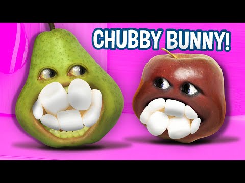 迷惑なオレンジ - ぽっちゃりバニーに挑戦！... (Annoying Orange - The Chubby Bunny Challenge!)