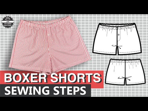 Boxer Shorts for Men - Sewing Steps (for Woven...