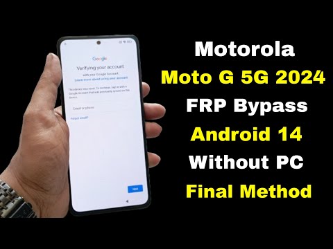Motorola Moto G 5G 2024 FRP Bypass Android 14 Without PC | Motorola Moto G 2024 Reset Google Account
