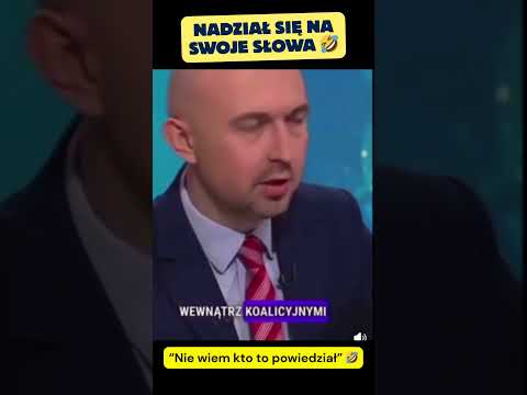 Śmiszek przeczy swoim słową! Zaorany! 🤣🤣🤣 #polityka #polskapolityka #patriotyzm #humor