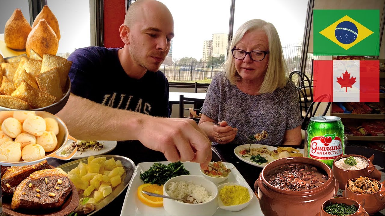 My mom's first time trying Brazilian Food! 🇧🇷