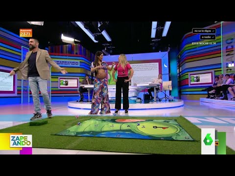 Valeria Ros reta a Cristina Pedroche al juego del minigolf y termina ganando Dani Mateo