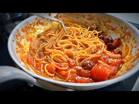娼婦風パスタ｜基本の【プッタネスカ】イタリアの美味しいトマトパスタ