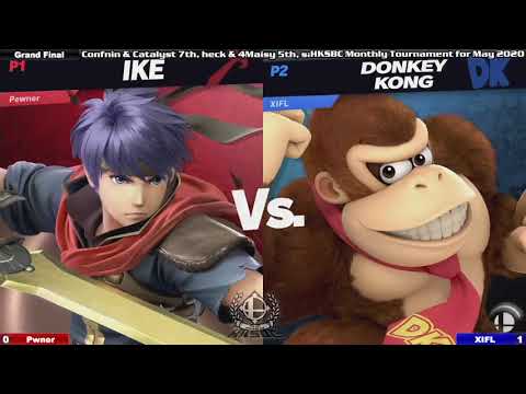 HKSBC Monthly Tournament for May 2020 - Top 8 GF XIFL (Donkey Kong) vs Pwner (Ike) - SSBU