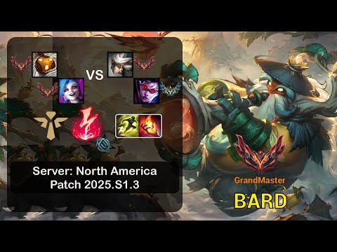Bard Support + Jinx vs Camille + Vayne - NA GrandMaster - Patch 25.S1.3