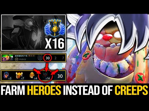FARM HEROES INSTEAD OF CREEPS | NO MERCY PUDGE[30KILLS] DELETE SHADOW FIEND NONSTOP | Pudge Official