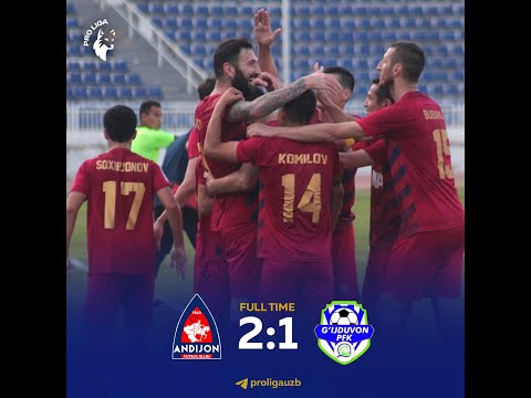 🇺🇿 Pro liga. 14-tur ANDIJON — G‘IJDUVON (2:1) gollarni tomosha qiling Laek patpiska bosib ko'ying