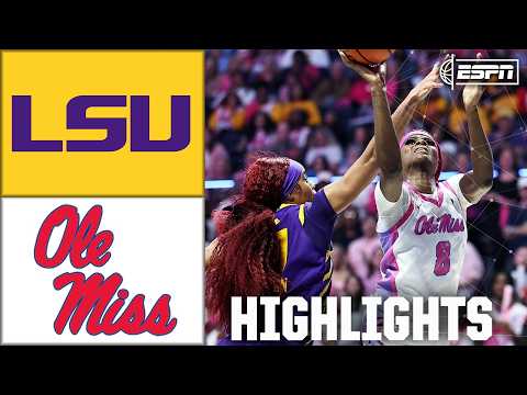 EPIC RALLY 😱 LSU Tigers vs. Ole Miss Rebels | Full Game Highlights | ESPN College Basketball