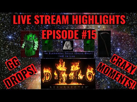Diablo 2 Resurrected. D2R Online Stream Highlights Episode 15 (Templars/Eth Reapers/40 Life Ele GC)