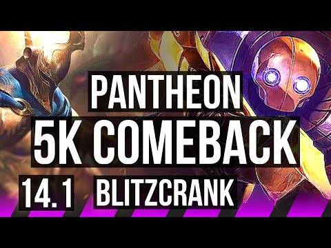 PANTHEON & Miss Fortune vs BLITZCRANK & Swain (SUP) | Comeback | KR Diamond | 14.1