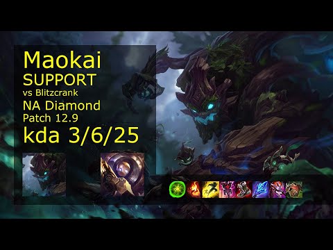 Rank 4 NA Maokai Support: Maokai vs Blitzcrank