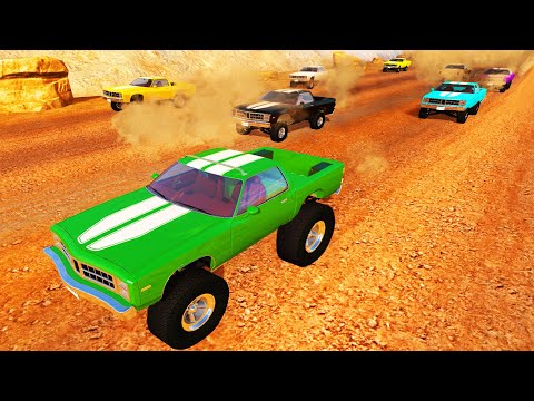 BeamNG DRIVE - High speed Suspension test on Desert Highway
