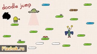 preview picture of video '► Обзор игры Дудл Джамп от Flashok ru. Онлайн игра Doodle Jump.'