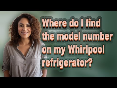 Where do I find the model number on my Whirlpool refrigerator?