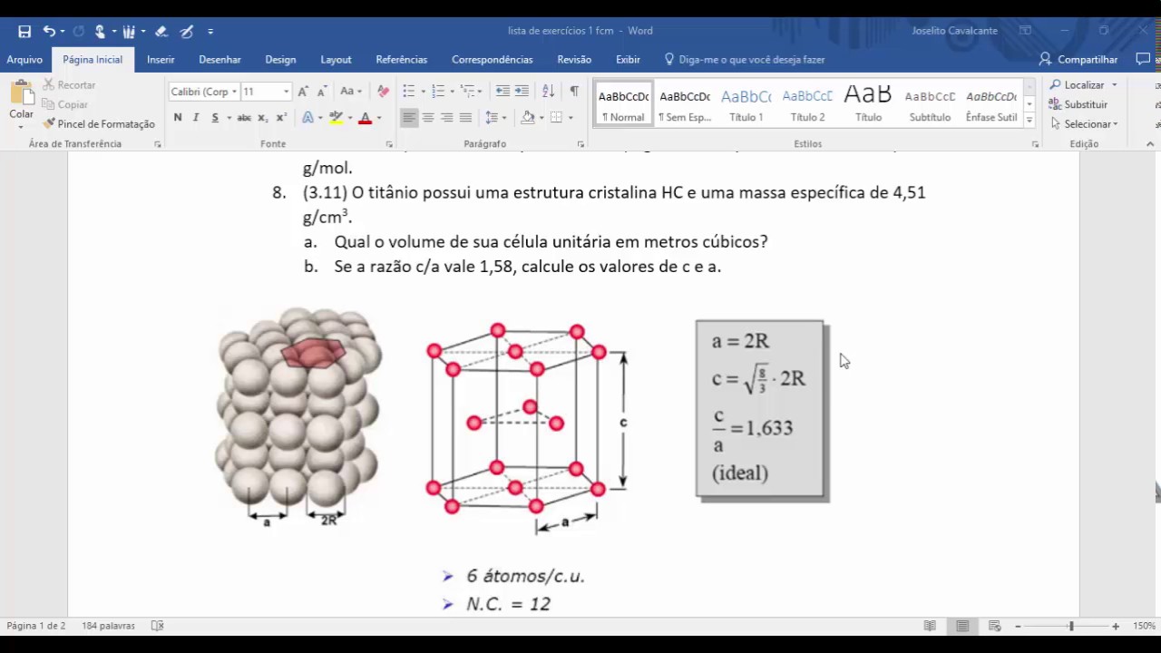 questões sobre cálculo de massa específica