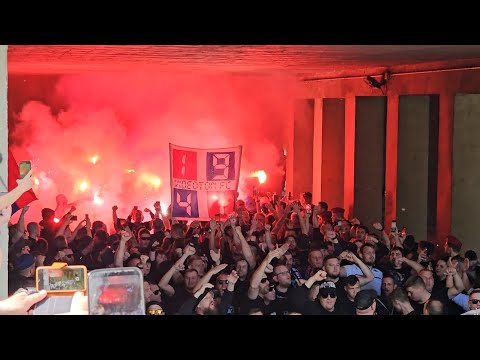 Vidi tábor vonulása a kiesési derbi előtt / Fehérvár FC - Debreceni VSC / 2025.05.24.