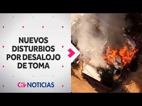 Serios enfrentamientos por desalojo de megatoma en San Antonio: Incendiaron casa - CHV Noticias