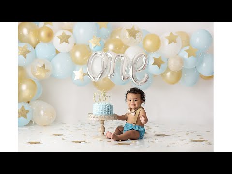 Cake smash photography session behind the scenes