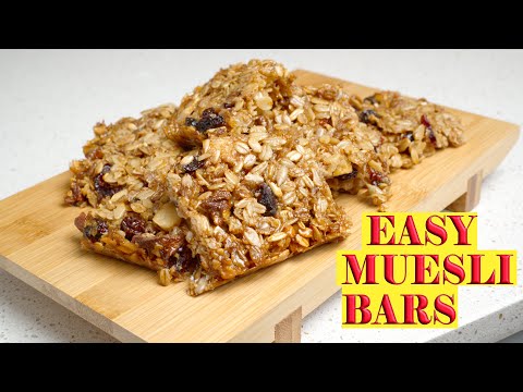 Easy muesli bar recipe made with packet muesli