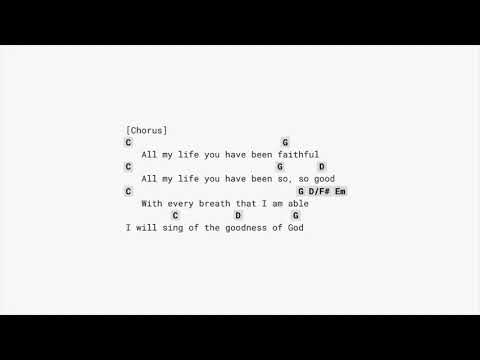 Goodness Of God (CAPO 1/lyrics/guitar chords)