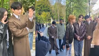 People's reactions to Taehyung at Paris Fashion Week for Celine