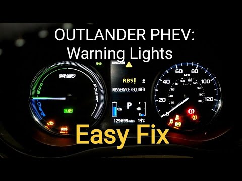 EASY FIX - Mitsubishi Outlander PHEV : RBS WARNING, EV SYSTEM WARNING, ABS & ASC WARNING