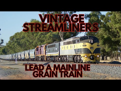 Vintage Diesels Lead Mainline Grain train | SSR S317, S312 and N466