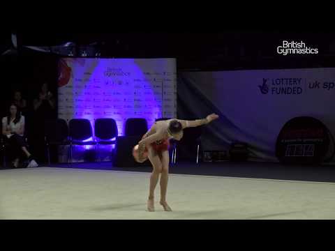 LAURA HALFORD - Senior - 1st All Around -  Ball Routine - Rhythmic Championships 2017
