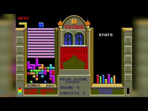 Tetris classic video game level 1 - 10 from atari