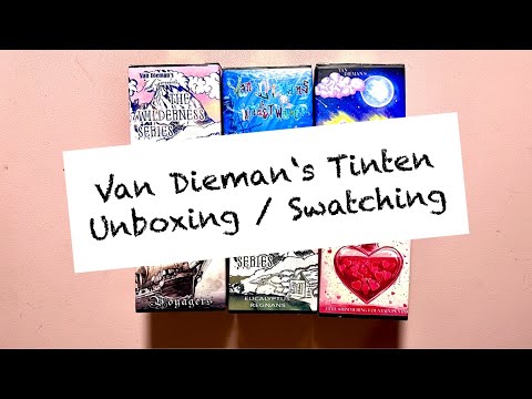 Van Dieman‘s Tinten | unboxing | swatch with me | new ink day | ink swatching