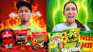 EATING The World's Spiciest Vs Sourest Foods!