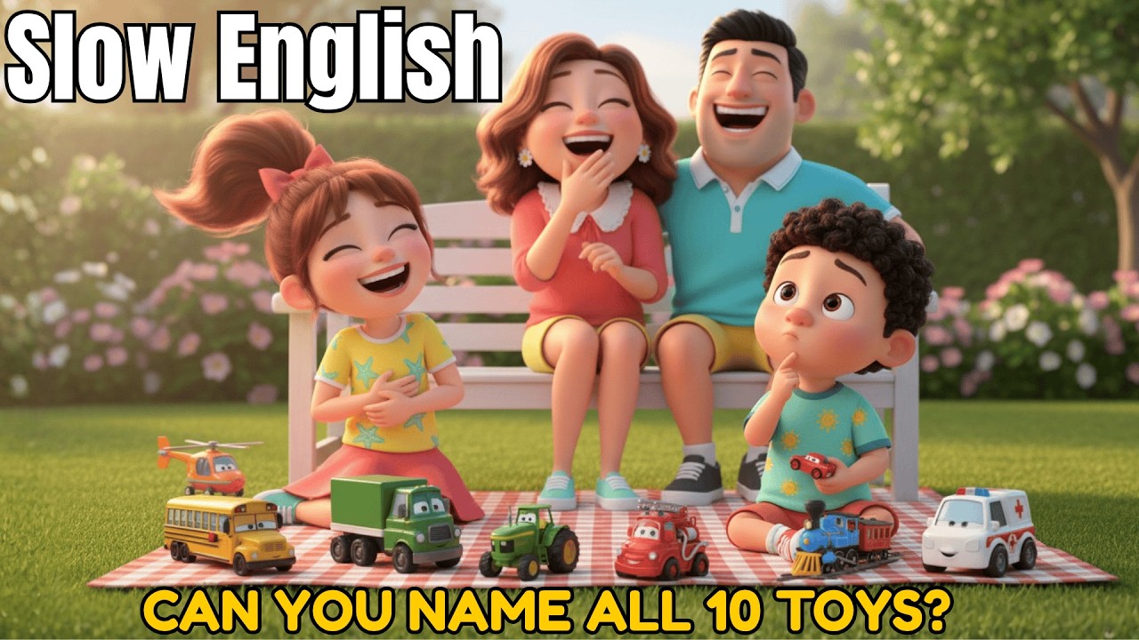 Weekend Toy Quiz Fun | Slow English for Beginners | Telling Stories in English (A1–A2) ✔