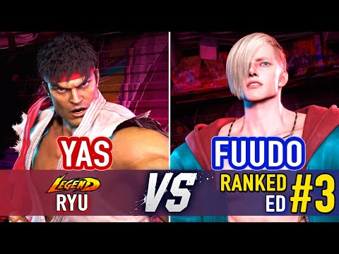 SF6 🤜 YAS (Ryu) vs Fuudo (#3 Ranked Ed) 🤛 Street Fighter 6 High Level Gameplay