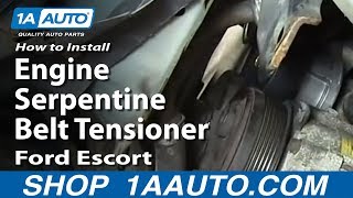 How to Replace Serpentine Belt Tensioner 98-02 Ford Escort