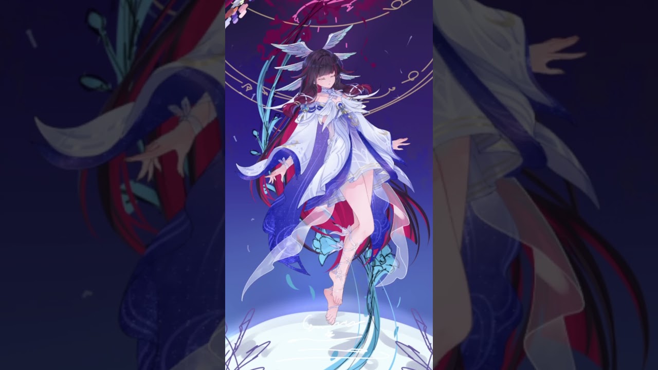 Illustration making (#shorts)　#イラストメイキング / #原神 　#コロンビーナ　#columbina