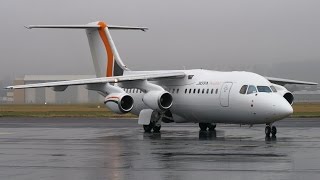 preview picture of video 'G-SMLA Jota Aviation BAe146-200 Landing at Clermont-Fd Auvergne Airport !'