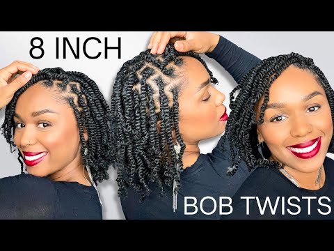 QUICK and EASY 🙌🏾🔥 BOB SPRING TWISTS | 8 INCHES |...