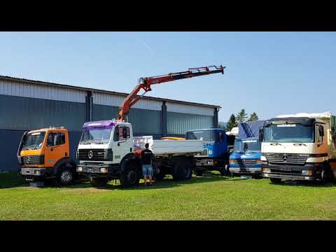 TRUCK MERCEDES-BENZ SK 1824AK TIPPER 4X4 + CRANE - FIŠ TRUCKS & MACHINERY SLOVENIA
