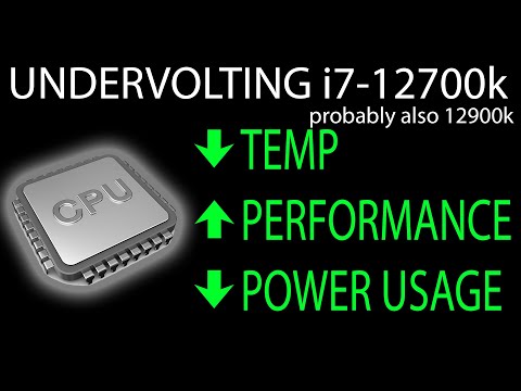i7 12700k Undervolting Lower Temp More Performance Less Power Consumption Save Energy