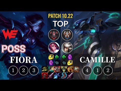 WE Poss Fiora vs Camille Top - KR Patch 10.22
